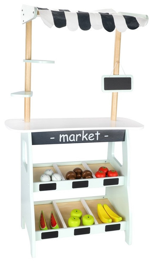 Mamabrum - Houten Marktkraam - Groenten en fruit kraam - Set - Groot - Speelgoed Winkeltje Hout