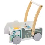 Mamabrum Baby Walker met Houten Blokken - Speelgoed Auto - Loopkarretje Duwkar - Duw Wagen Kar - Loophulp Duwwagen Looprek