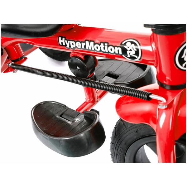 HyperMotion - Driewieler met duwstang en luchtbanden - Rood