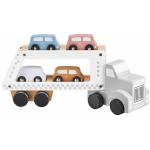 Mamabrum Houten Vrachtwagen Speelgoed – Oplegger met 4 Wagens