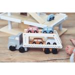 Mamabrum Houten Vrachtwagen Speelgoed – Oplegger met 4 Wagens