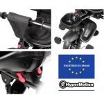 HyperMotion driewieler met duwstang TOBI MAJESTIC – Opvouwbaar – Zwart