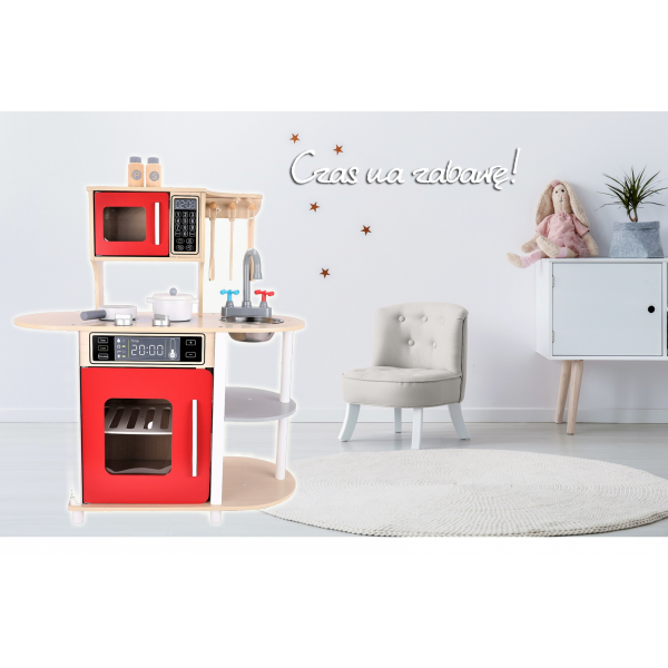 Dodo Toys - Houten Kinderkeuken - Grote houten Keukenset - Kinder Speelgoed Keuken - Compleet