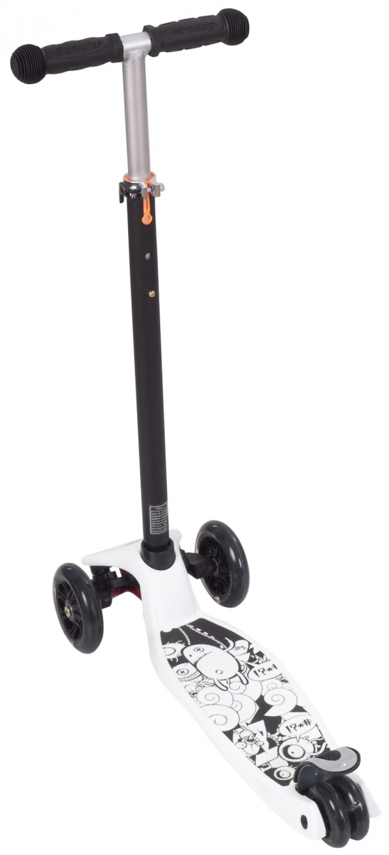 HyperMotion Kinderstep 3 wielen - LED Wielen Kids Scooter / Step - Wit