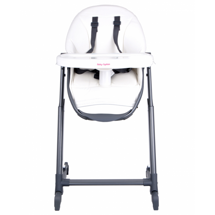 Moby System Ines Kinderstoel - Ligstand - Wit - Baby stoel - ligstoel