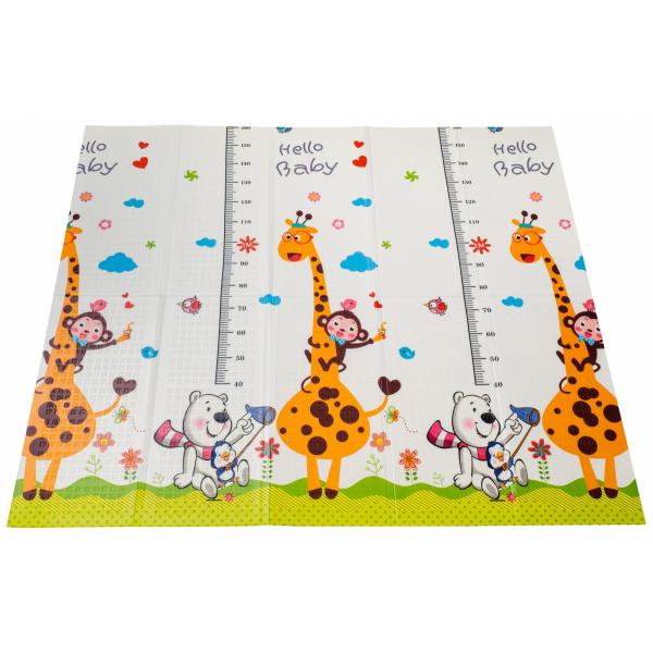 Mamabrum Dubbelzijdige Speelmat 200x180x1 cm - Happy Giraffes