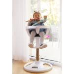 Moby System – Kinderstoel – FLORA – Hoge draaibare kinderstoel – Roze / Wit – Verstelbare hoogte