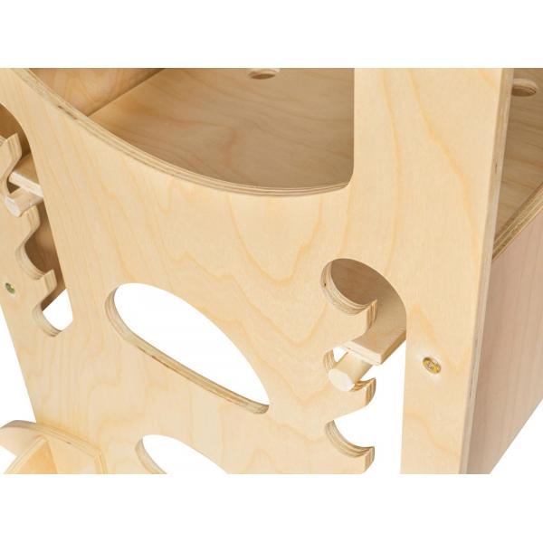 Mamabrum Verstelbaar Opstapje - Keukenhulp - Veilige keukentoren - Krukje hout