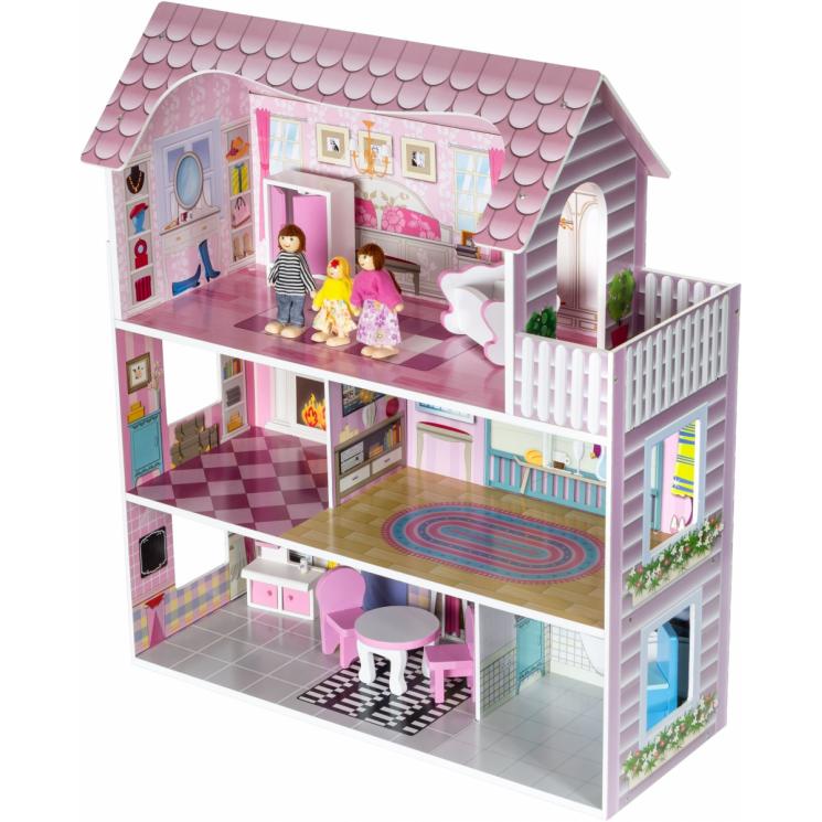 Dodo Toys - Poppenhuis Hout - Groot Compleet