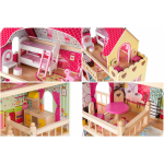 Dodo Toys – Houten Poppenhuis hout – Groot- Compleet – Met verlichting