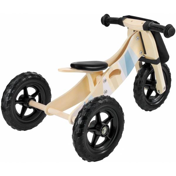 HyperMotion Kleine 2in1 houten fiets - driewieler en loopwerk - HyperMotion GORDON - schuimwielen