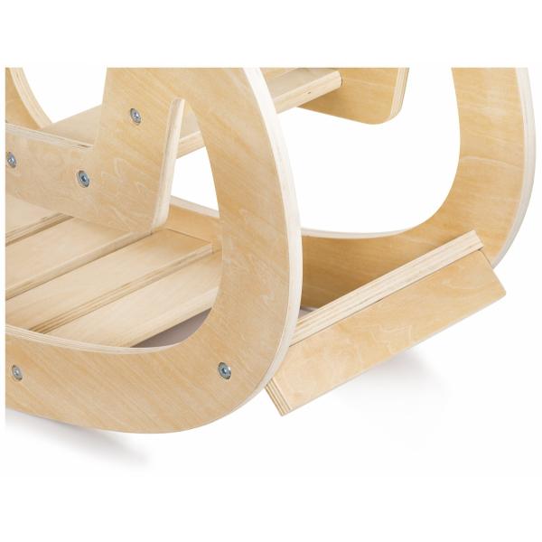 Mamabrum Houten wipstoel Montessori - speeltoestel - naturel houten - vanaf 12 maanden