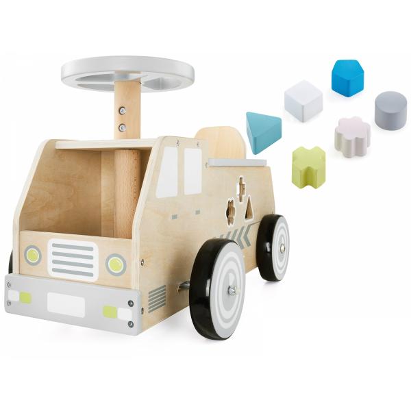 een speelgoedauto met blokken