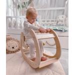 Mamabrum Houten wipstoel Montessori – speeltoestel – naturel houten – vanaf 12 maanden