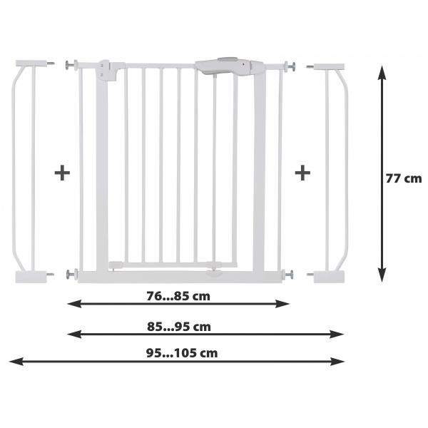 Moby System Schoorhek voor deuren en trappen - veiligheidsleuning - breedte 76 tot 105 cm